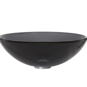 VIGO Vessel Sink VG07042 Sheer Black Glass