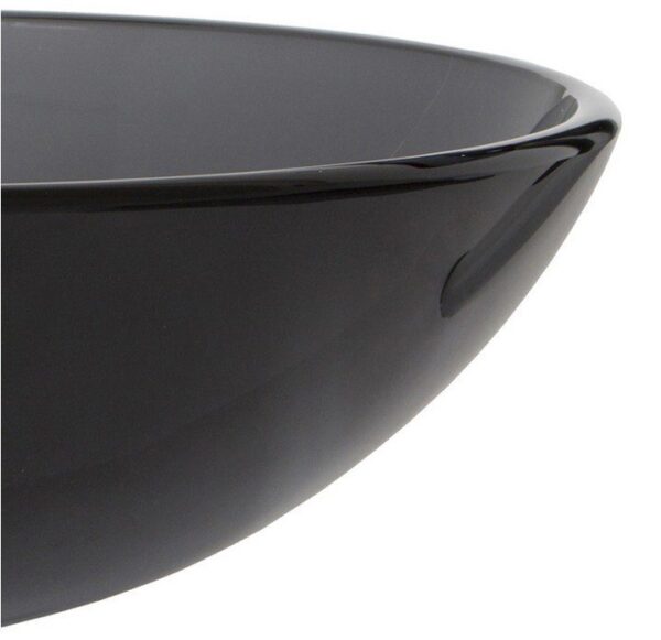 VIGO Vessel Sink VG07042 Sheer Black Glass