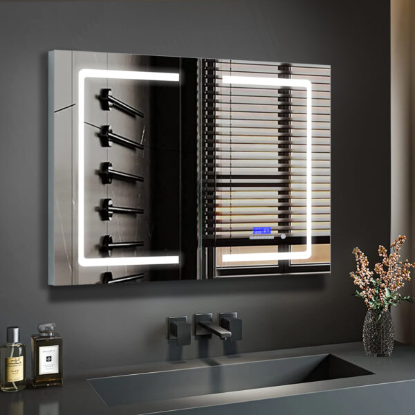 Bracciano 36 W x 32 H Surface-Mount LED Mirror Medicine Cabinet with Defogger