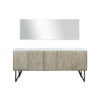 Lancy 80W x 20D Rustic Acacia Double Bath Vanity, Cultured Marble Top and 70Mirror