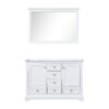 Dukes 48 in. W x 22 in. D White Double Bath Vanity and 46 in. Mirror