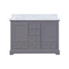 Dukes 48 in. W x 22 in. D Dark Grey Double Bath Vanity and Carrara Marble Top