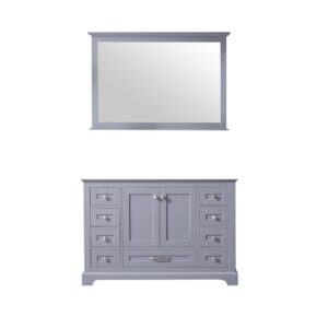 Dukes 48 in. W x 22 in. D Dark Grey Single Bath Vanity and 46 in. Mirror