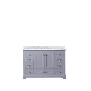 Dukes 48 in. W x 22 in. D Dark Grey Single Bath Vanity and Carrara Marble Top