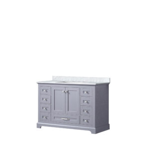 Dukes 48 in. W x 22 in. D Dark Grey Single Bath Vanity and Carrara Marble Top