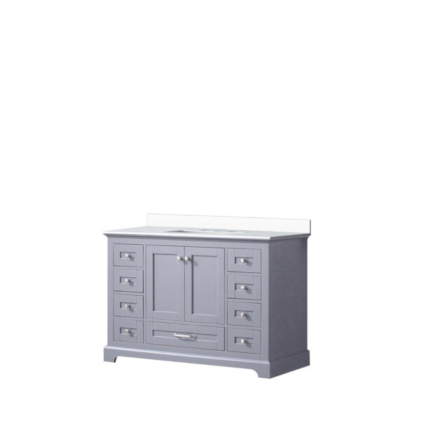 Dukes 48 in. W x 22 in. D Dark Grey Single Bath Vanity and Cultured Marble Top