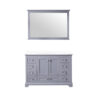 Dukes 48 in. W x 22 in. D Dark Grey Single Bath Vanity, Cultured Marble Top, White Square Sink, and 46 in. Mirror