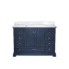 Dukes 48 in. W x 22 in. D Navy Blue Single Bath Vanity and Carrara Marble Top