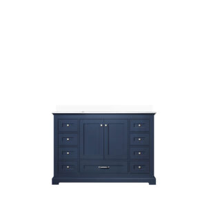 Dukes 48 in. W x 22 in. D Navy Blue Single Bath Vanity and Cultured Marble Top