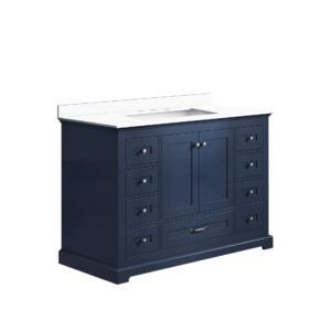 Dukes 48 in. W x 22 in. D Navy Blue Single Bath Vanity and Cultured Marble Top