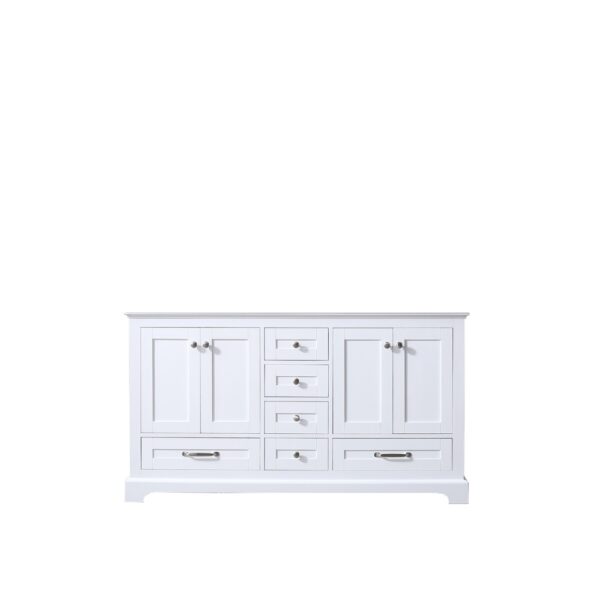 Dukes 60 in. W x 22 in. D White Double Bath Vanity