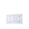 Dukes 60 in. W x 22 in. D White Double Bath Vanity and Cultured Marble Top