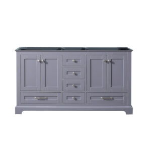 Dukes 60 in. W x 22 in. D Dark Grey Double Bath Vanity