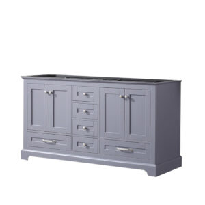 Dukes 60 in. W x 22 in. D Dark Grey Double Bath Vanity