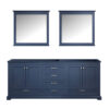 Dukes 80 in. W x 22 in. D Navy Blue Double Bath Vanity and 30 in. Mirrors