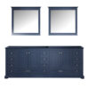 Dukes 84 in. W x 22 in. D Navy Blue Double Bath Vanity and 34 in. Mirrors