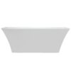 Vinter 67 in White Freestanding Acrylic Flatbottom Soaking Bathtub with Chrome Hardware