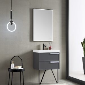 Blossom Stellar - 24" LED Mirror Matte Black Frame