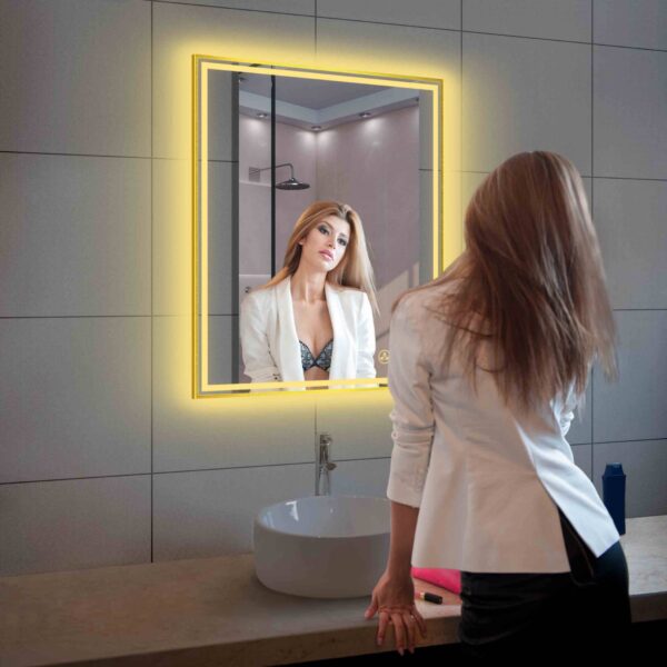 Blossom Stellar - 30" LED Mirror Brush Gold Frame