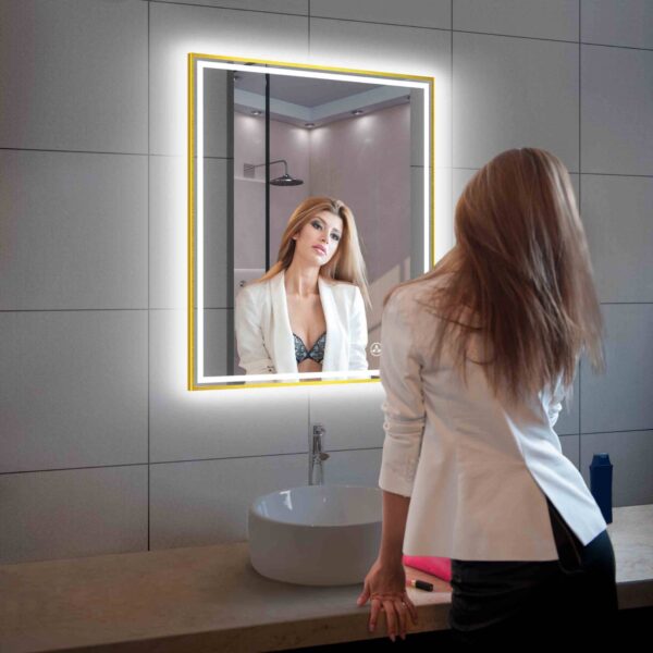 Blossom Stellar - 30" LED Mirror Brush Gold Frame