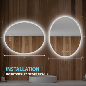 Blossom Oval - 24'' LED Mirror Frosted Side