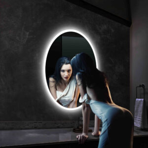 Blossom Oval - 24'' LED Mirror Frosted Side