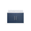 Geneva 30 in. W x 22 in. D Navy Blue Bath Vanity and Carrara Marble Top