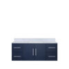 Geneva 48 in. W x 22 in. D Navy Blue Bath Vanity and Carrara Marble Top