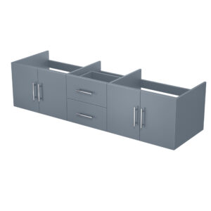 Geneva 72 in. W x 22 in. D Dark Grey Double Bath Vanity