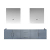 Geneva 80 in. W x 22 in. D Dark Grey Double Bath Vanity and 30 in. LED Mirrors