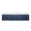 Geneva 84 in. W x 22 in. D Navy Blue Double Bath Vanity and Carrara Marble Top