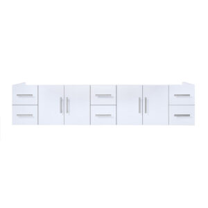 Geneva 84 in. W x 22 in. D Glossy White Double Bath Vanity