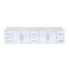 Geneva 84 in. W x 22 in. D Glossy White Double Bath Vanity and Carrara Marble Top