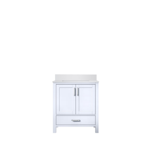 Jacques 30 in. W x 22 in. D White Bath Vanity and Cultured Marble Top