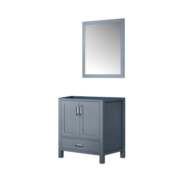 Jacques 30 in. W x 22 in. D Dark Grey Bath Vanity and 28 in. Mirror