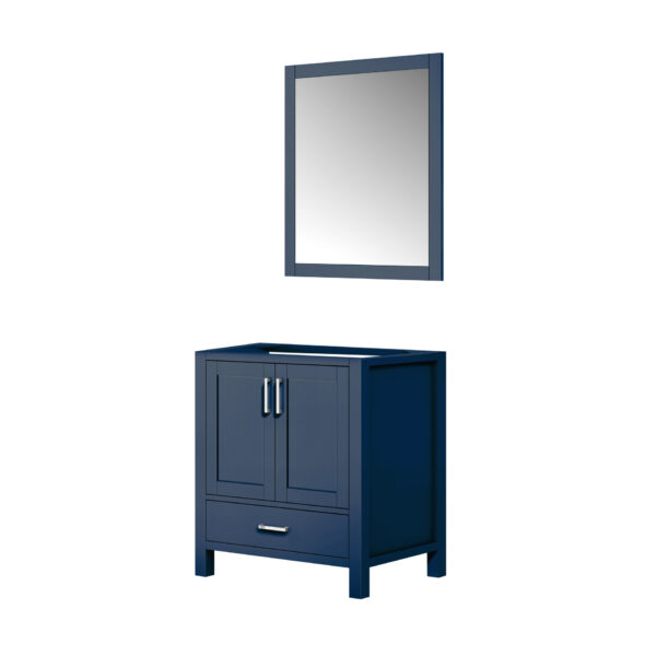 Jacques 30 in. W x 22 in. D Navy Blue Bath Vanity and 28 in. Mirror