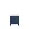 Jacques 30 in. W x 22 in. D Navy Blue Bath Vanity and Carrara Marble Top