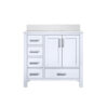 Jacques 36 in. W x 22 in. D Right Offset White Bath Vanity and Cultured Marble Top