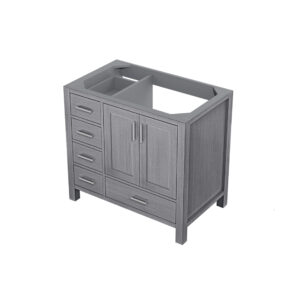 Jacques 36 in. W x 22 in. D Right Offset Distressed Grey Bath Vanity