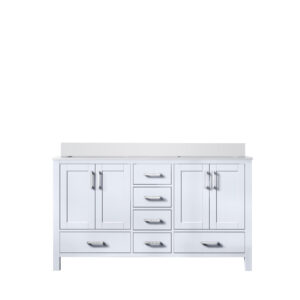 Jacques 60 in. W x 22 in. D White Bath Vanity and Cultured Marble Top