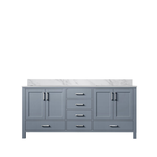 Jacques 60 in. W x 22 in. D Dark Grey Double Bath Vanity and Carrara Marble Top