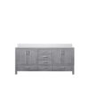 Jacques 72 in. W x 22 in. D Distressed Grey Bath Vanity and Cultured Marble Top