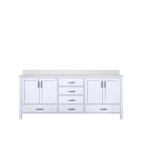 Jacques 80 in. W x 22 in. D White Bath Vanity and Cultured Marble Top