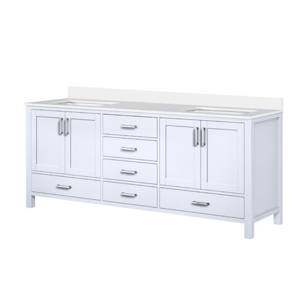 Jacques 80 in. W x 22 in. D White Bath Vanity and Cultured Marble Top