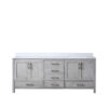 Jacques 80 in. W x 22 in. D Distressed Grey Bath Vanity and Cultured Marble Top