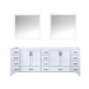 Jacques 84 in. W x 22 in. D White Double Bath Vanity and 34 in. Mirrors