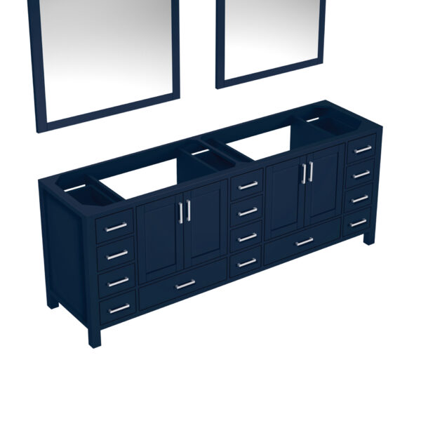 Jacques 84 in. W x 22 in. D Navy Blue Double Bath Vanity and 34 in. Mirrors