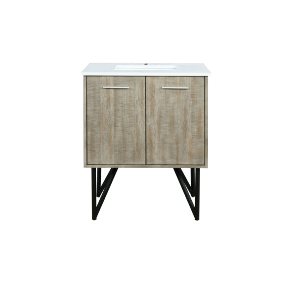 Lancy 30W x 20D Rustic Acacia Bath Vanity and Cultured Marble Top