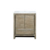 Lafarre 30W x 20D Rustic Acacia Bath Vanity and Cultured Marble Top