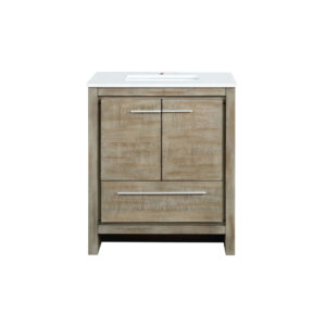 Lafarre 30W x 20D Rustic Acacia Bath Vanity and Cultured Marble Top